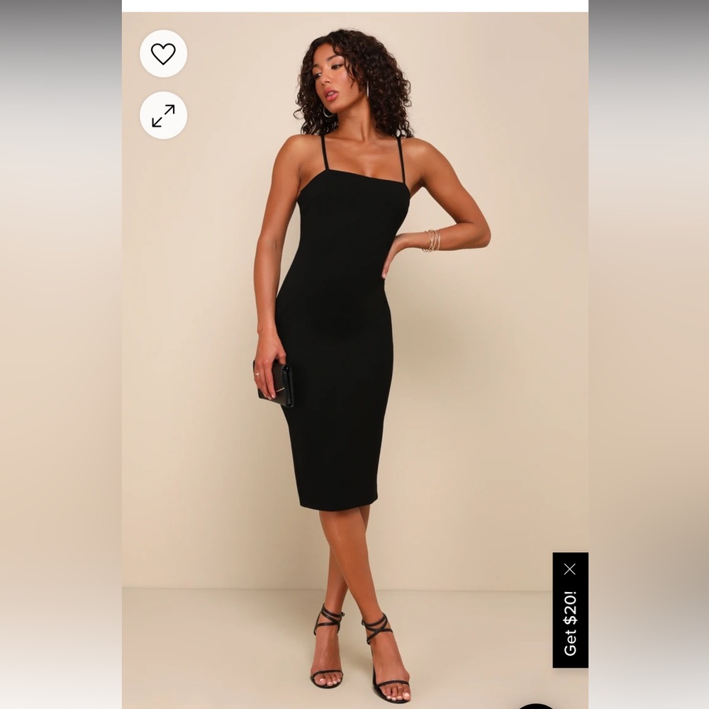 Lulus Paulina Bodycon Midi Dress